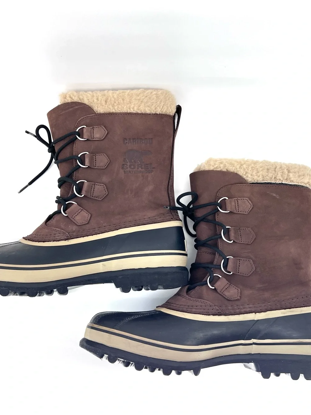 SOREL Men's Caribou Winter Boots Sz 11 Brown Winter Waterproof Outdoors